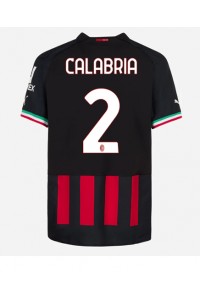 Fotbalové Dres AC Milan Davide Calabria #2 Domácí Oblečení 2022-23 Krátký Rukáv